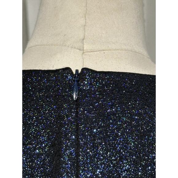 LAFAYETTE 148 NEW YORK Blue Shimmer 3/4 Sleeve Blouse Top Size Small - Picture 4 of 7